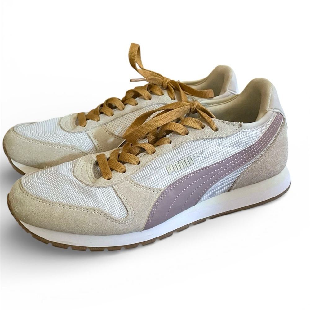 EUC Puma ST Miler Women’s Shoes Feather Gray Quail Sneakers With New Laces, 6.5